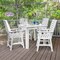 Highwood Usa Weatherly 5pc Square Counter Height Outdoor Furniture Dining Set AD-CNW44-WHE - alternate 2